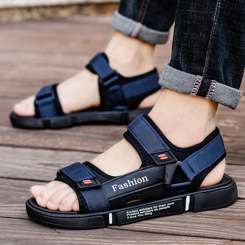 Sandal Olahraga Luar Ruangan Tahan Air Sendal Gunung Pria Kasual Modern Sepatu Sandal Anak Laki laki Non-slip Tali Dapat Dilepas