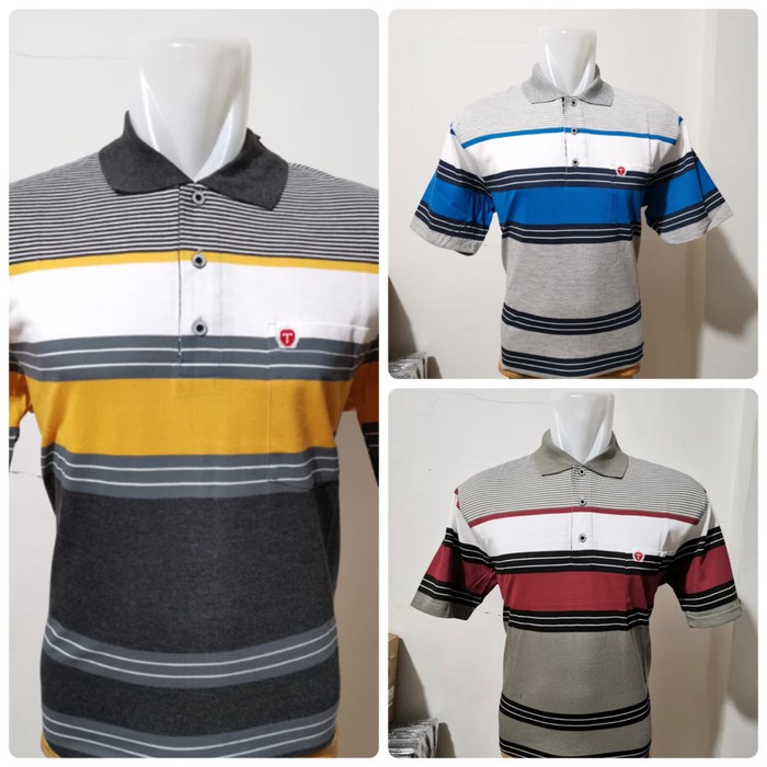 Wangki Dewasa XXL Kaos Kerah Pria - Kuning