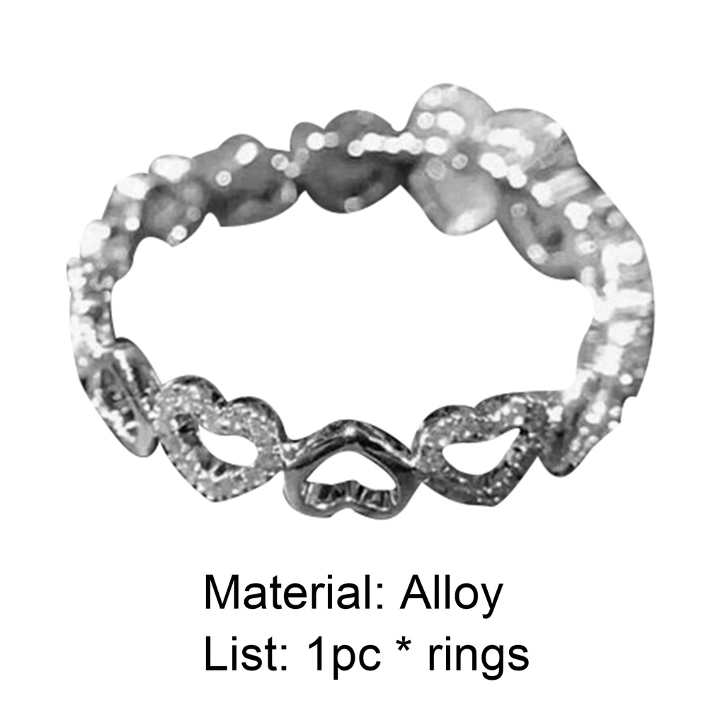 Hu Hu Hu Hu Hu Alat Bantu Pasang Kacamata♡ Cincin Berlian Imitasi Bentuk Hati Bahan Alloy Untuk Perhiasan Pertunangan