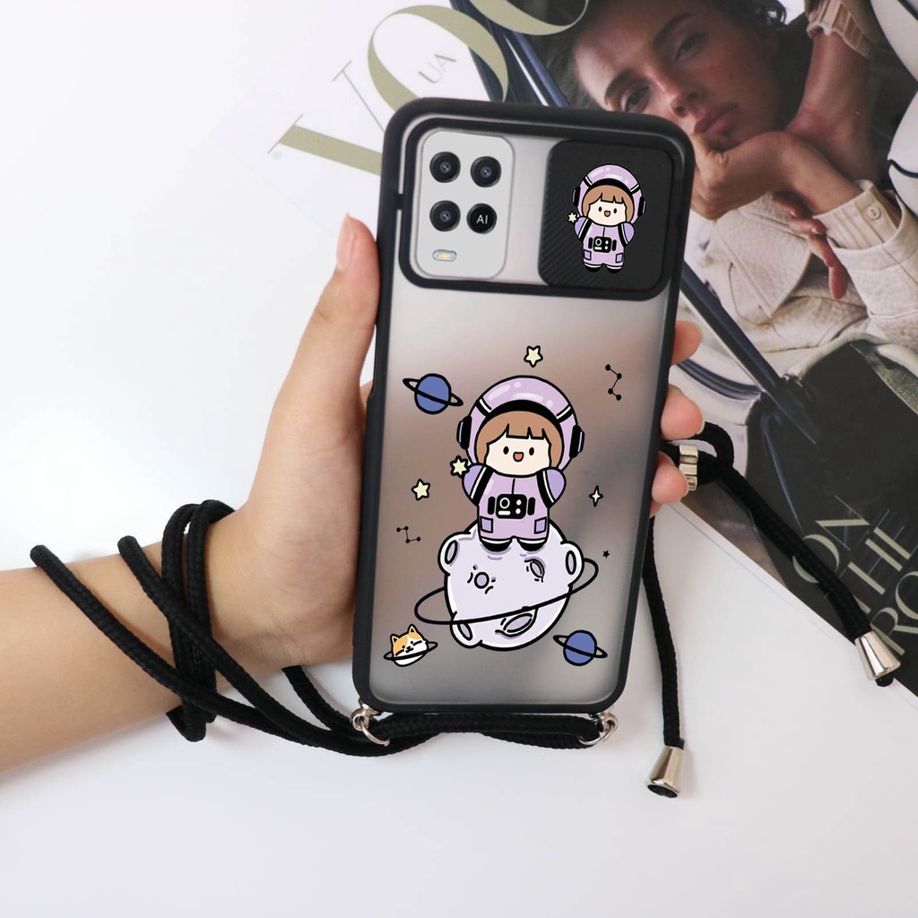 [KG01] Case Oppo A54 - Softcase Slide Tali Sling - Case Hp Camera Geser Case Oppo A54 - KG01 - Casin