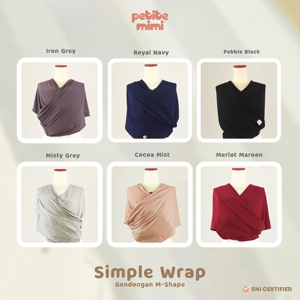 Petite Mimi Simple Wrap / Gendongan Bayi Kaos / Gendongan Depan