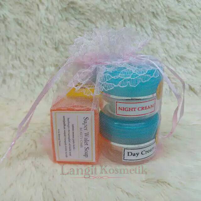 CREAM WALET POT BIRU
