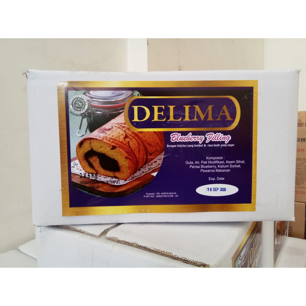 DELIMA Selai Bluberi / Selai Roti / Blueberry Filling 10kg