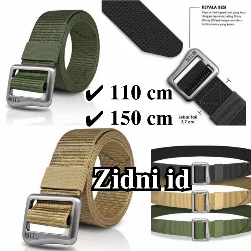 Ikat Pinggang 511 Tactical Army Pria Sabuk Kanvas Gesper Metal Buckle