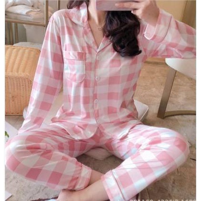 PIYAMA KRAH PP Wanita Piyama Motif Unik  PQ68-PQ68 PINKY BOX PUTIH