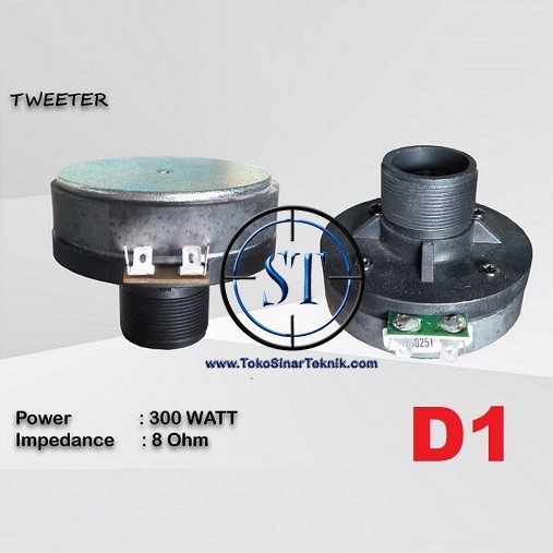 Driver Tweeter D1 Dome Tweter High HI D 1 300 Watt 8 Ohm