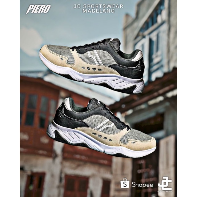 Sepatu PIERO ERGO STREET - Grey/White