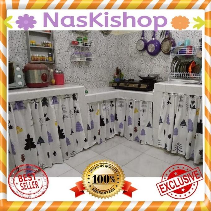 gorden gorden kolong dapur hordeng gorden dapur kolong tirai kolong