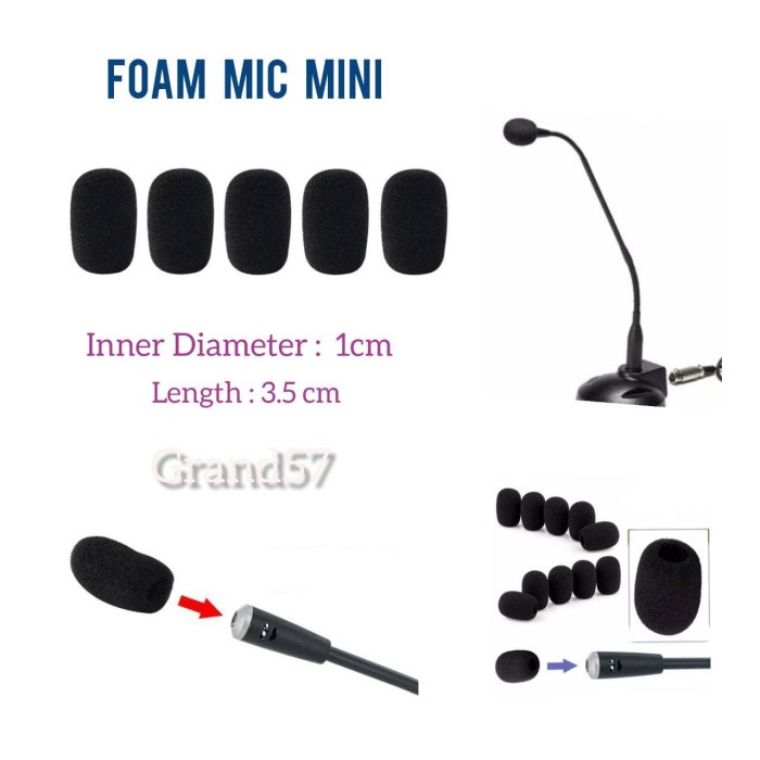 MURAH foam busa mic mini headset klip clip on spon windscreen mik busa kecil