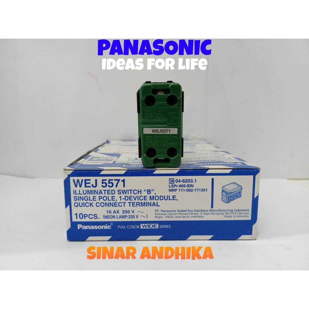 MATA SAKLAR KECIL 1 ARAH INDIKATOR PUTIH PANASONIC WEJ 5571