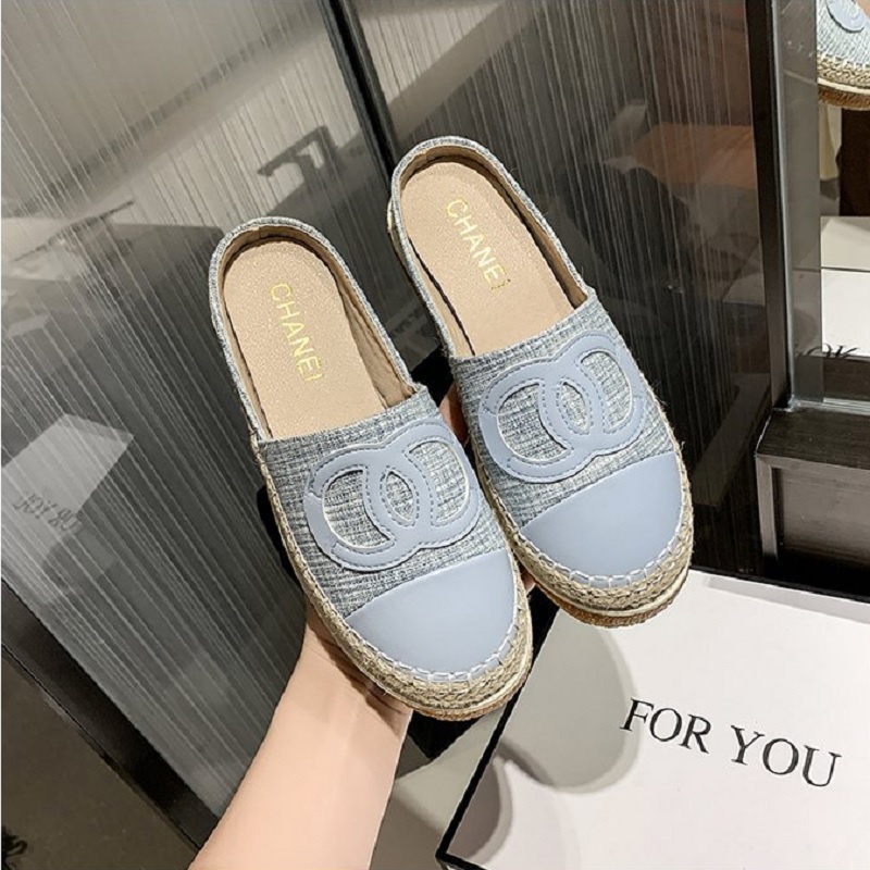 DDS10996 Flat Shoes Wanita Sandal Mules Fashion Import Much Espadrilles Ready Jakarta Bisa COD (With Box)