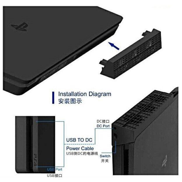 Kipas PS4 Slim Cooling Fan PS4 Slim DOBE