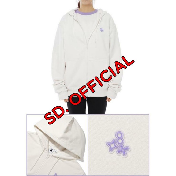 Jaket Zipper BTS SOWOOZOO Konser Sablon Ungu Muda DTF