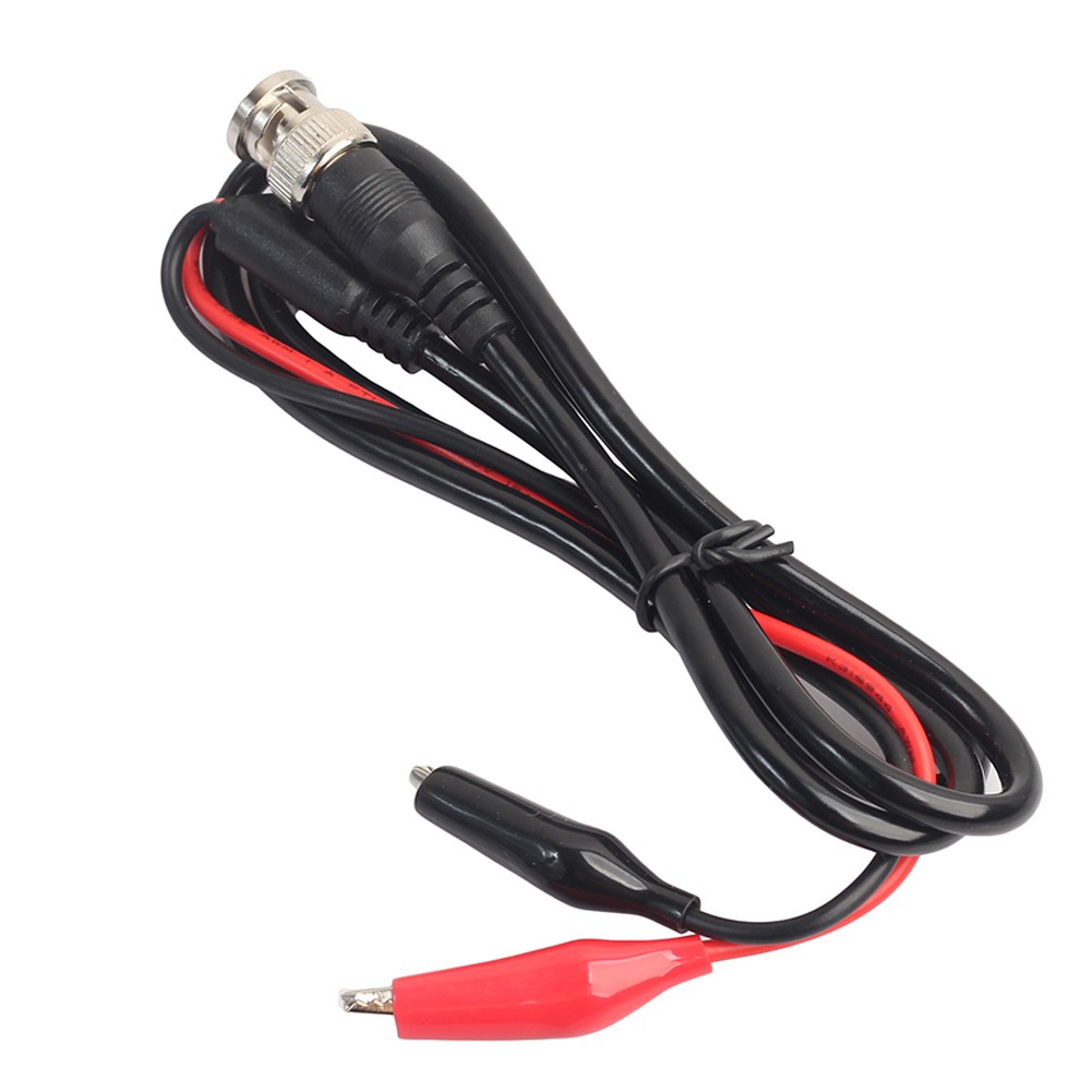 BNC Male Plug to Dual Alligator Clip Oscilloscope Test Probe Lead Cable 1m