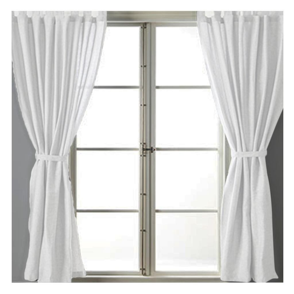 LENDA Gorden dengan pengikat, 1 pasang, putih