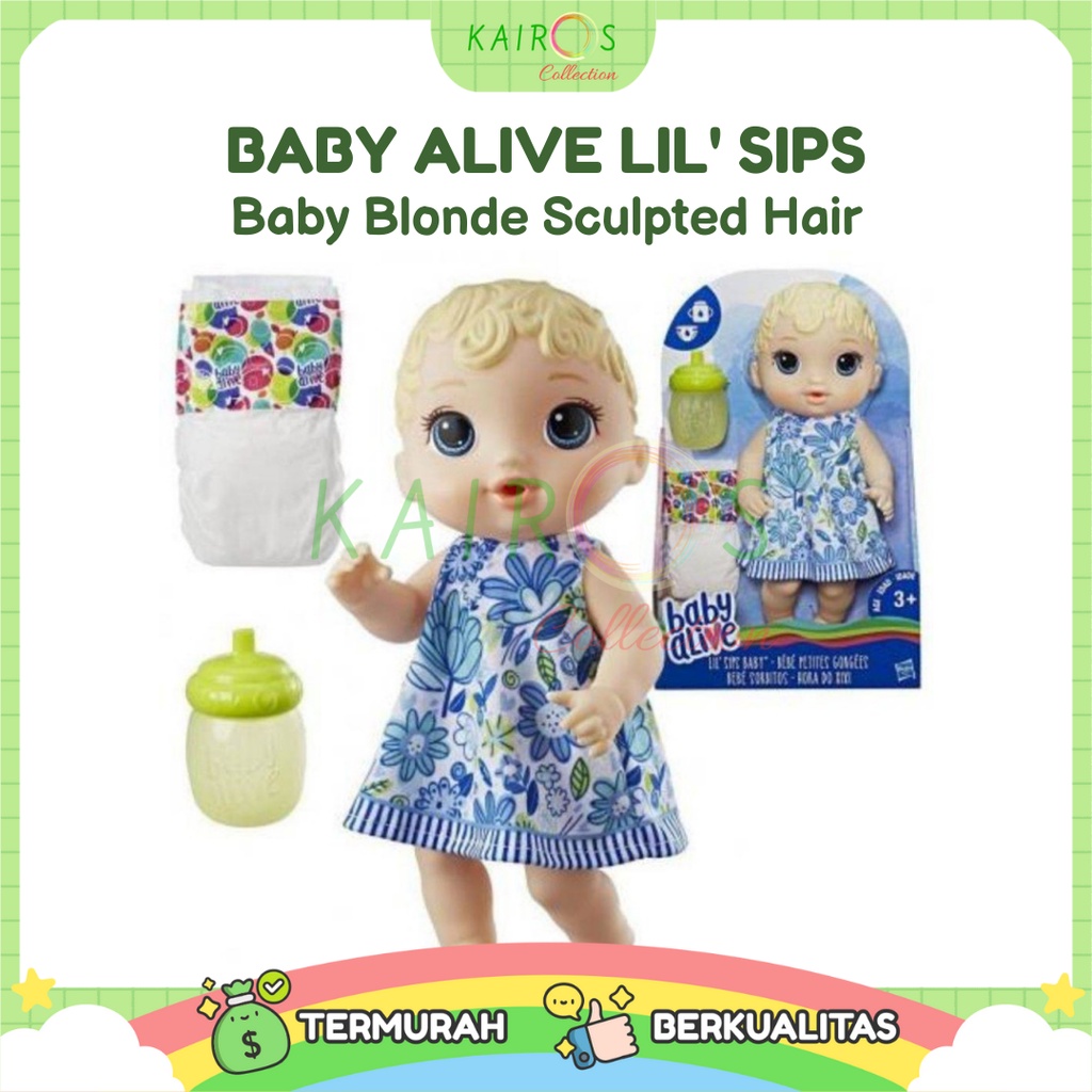 Baby Alive Lil' Sips Baby Blonde Sculpted Hair