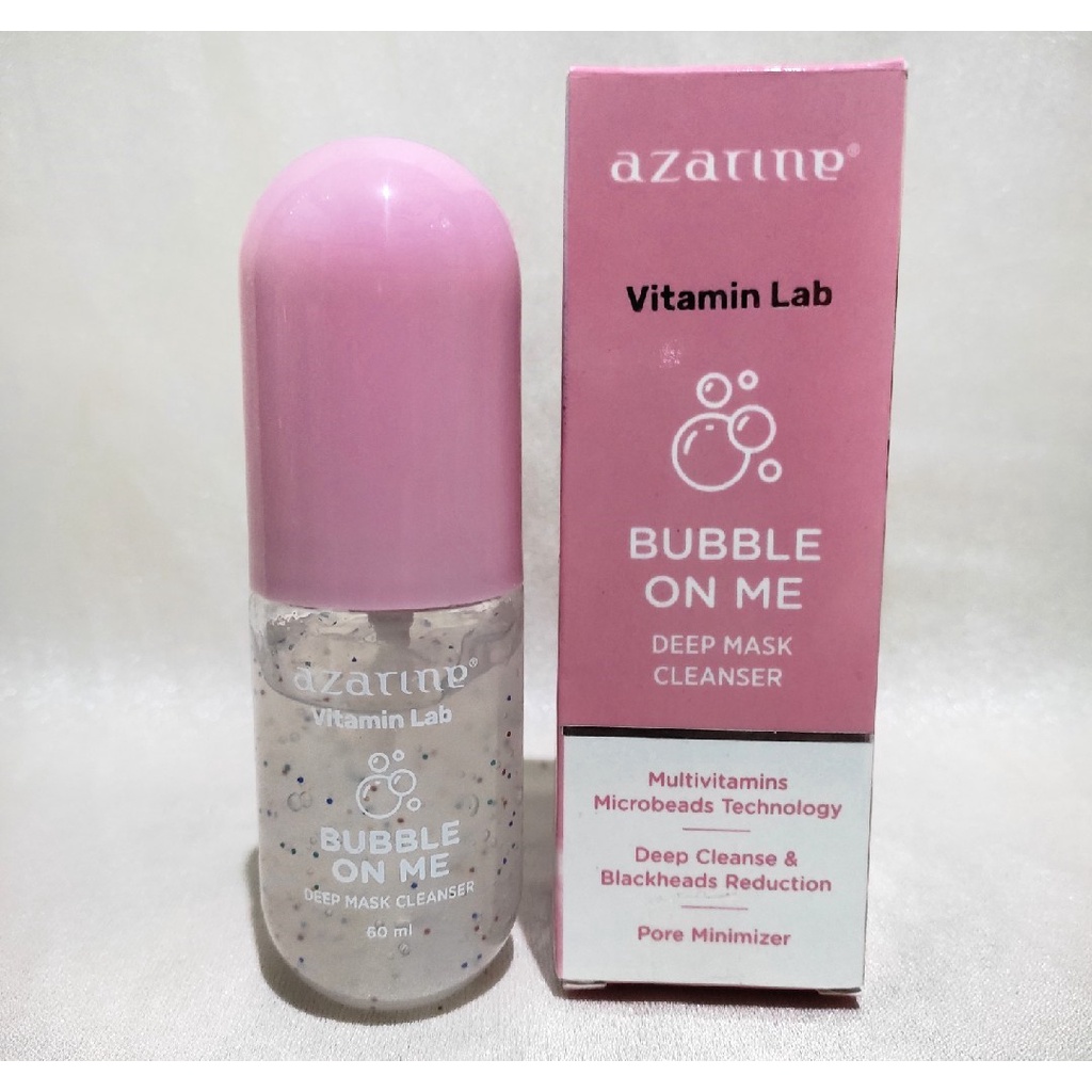 (Masker Bubble Membersihkan Komedo &amp; Pori Wajah) AZARINE Vitamin Lab Bubble on Me Deep Mask Cleanser 60 ml - BPOM Bubble Mask