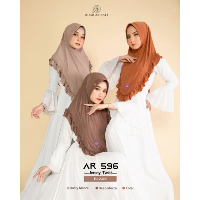 Kerudung Bergo Jilbab Hijab Arrafi AR 596 hijab terbaru 2022
