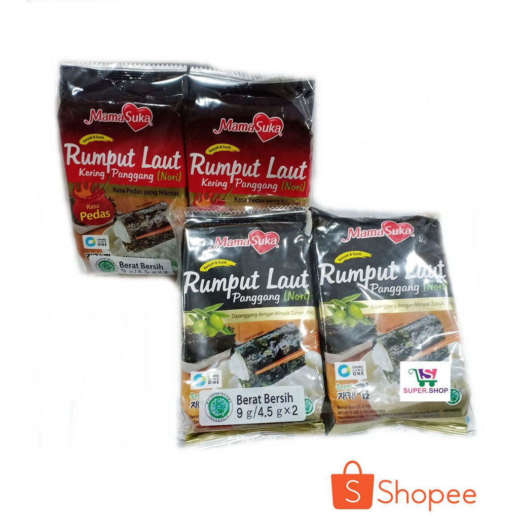 

Mamasuka rumput laut panggang 2x4.5g