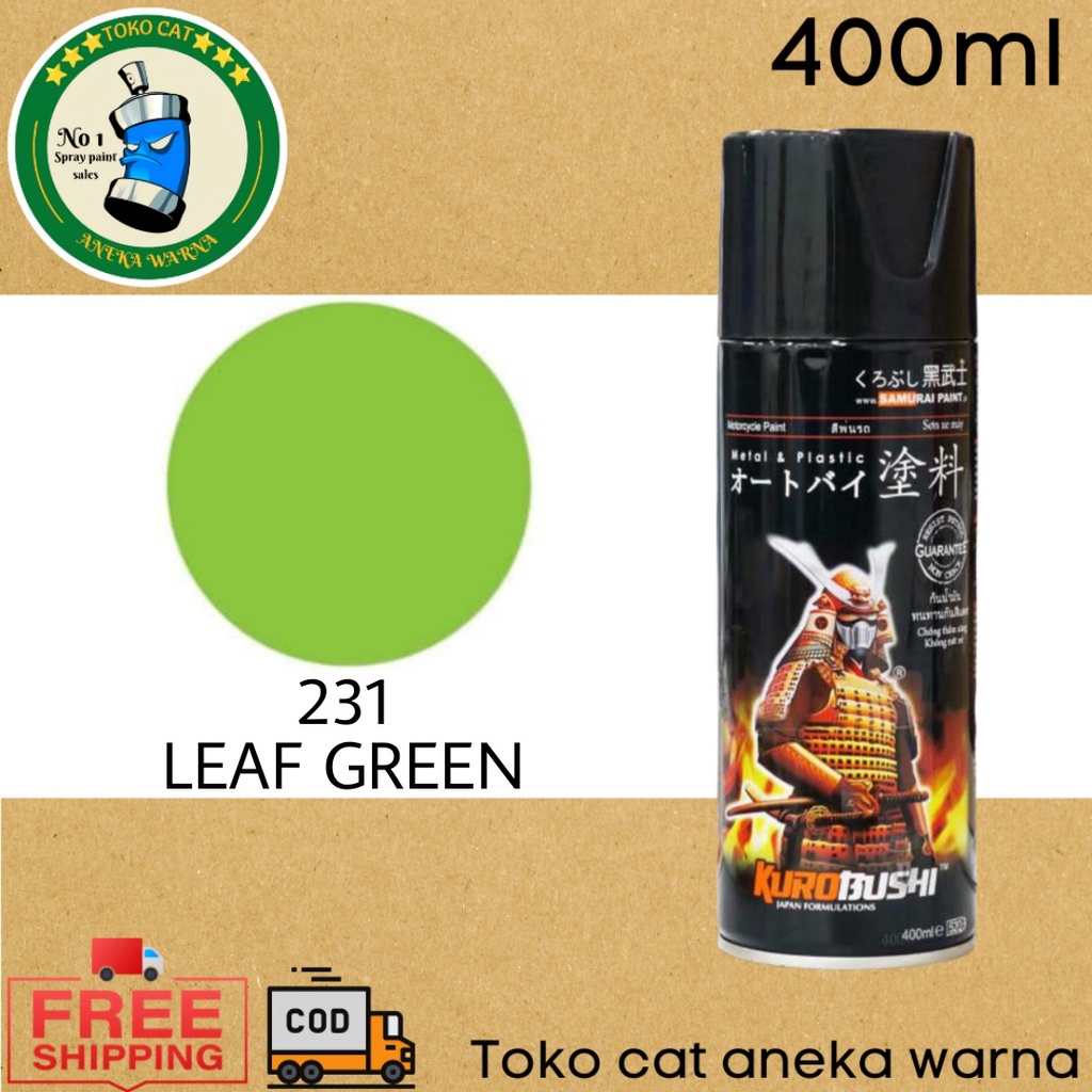 SAMURAI PAINT 231 LEAF GREEN HIJAU 400ml CAT SEMPROT SPRAY PAINT PILOX PILOK