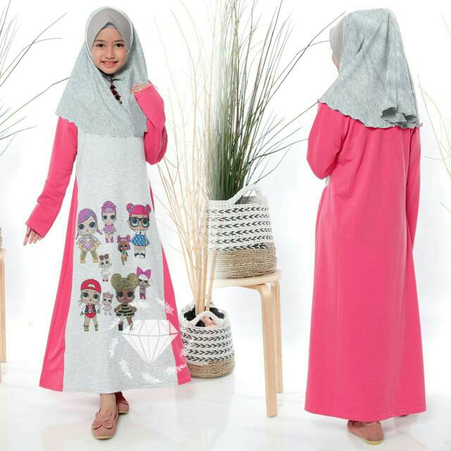 BAJU GAMIS ANAK PEREMPUAN USIA 7TAHUN 8TAHUN 9TAHUN TERBARU 2021 GROSIR BAJU ANAK LOLI Kid Hijab
