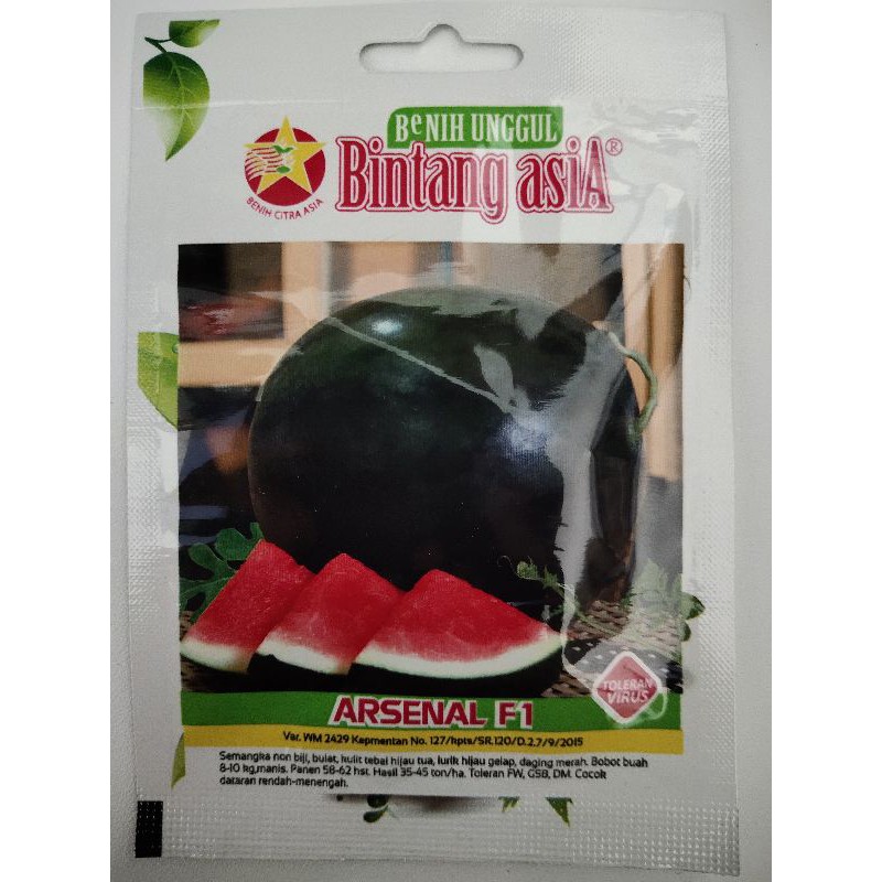 Benih Semangka Non Biji Arsenal F1 Bintang Asia