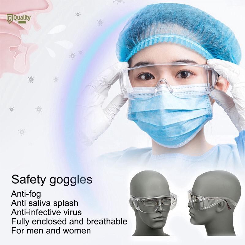 Kacamata  bening anti debu Safety Goggles Google