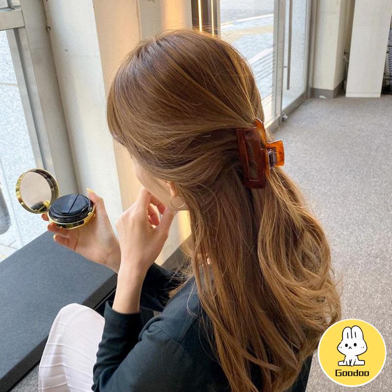 Geometri Jepit Rambut Korea Fashion Gripping Plate Hair Headdress Elegant Large Hairpin Aksesoris Rambut -Doo