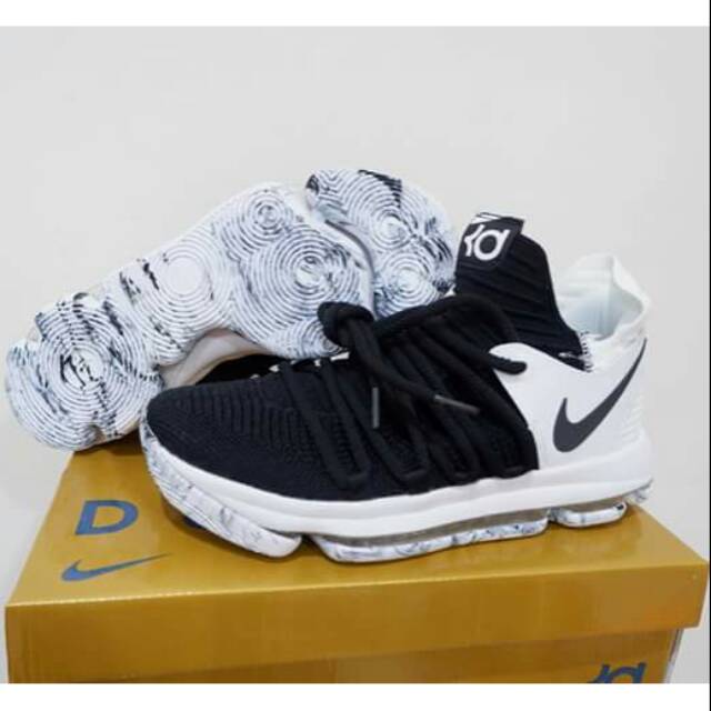 Sepatu basket kd 10 low black white