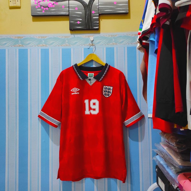 Jersey England Away 1990 Scoredraw  #19 Gascoigne  Size XXL  72x58