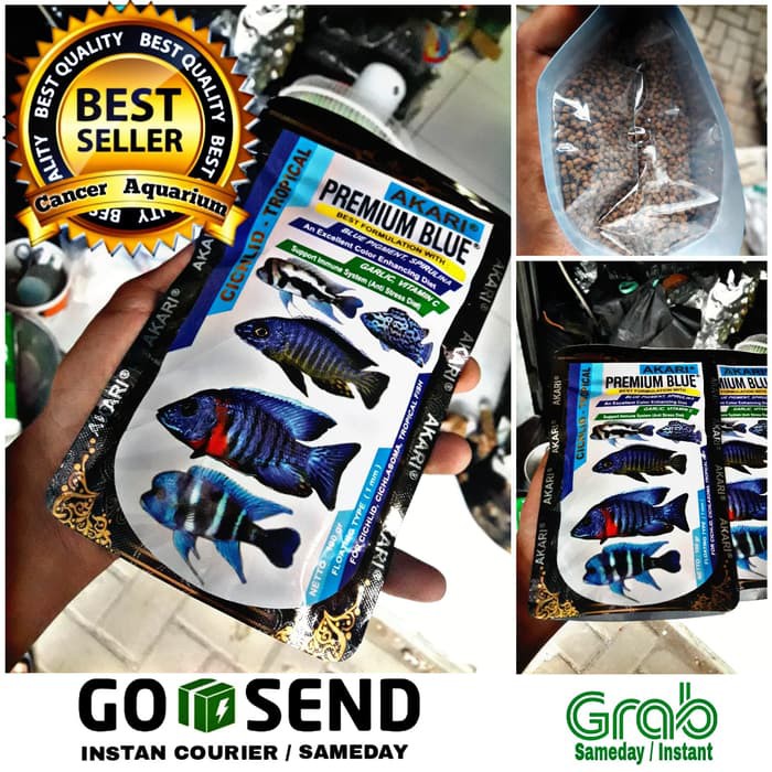Pakan / Pelet Akari Premium Blue Cichlid - Tropical 100gram
