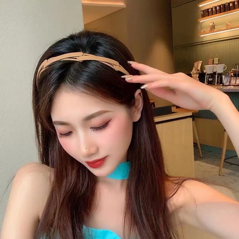 (Zomi) Bando Rambut Model Lipat Gaya Korea Portabel Anti Slip Untuk Wanita