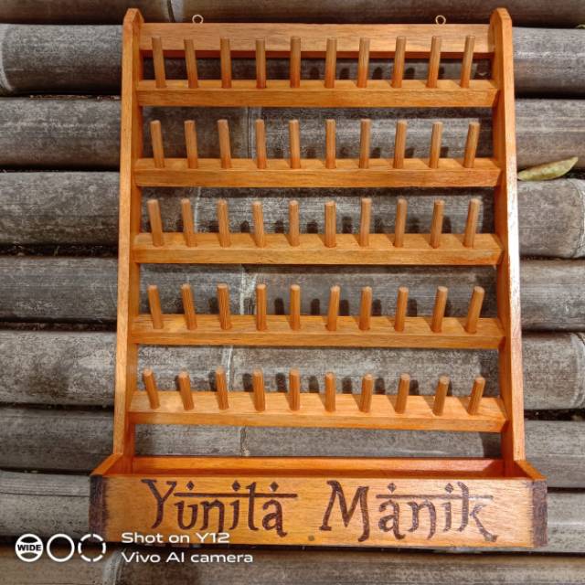 rak penyimpanan benang jahit custom nama