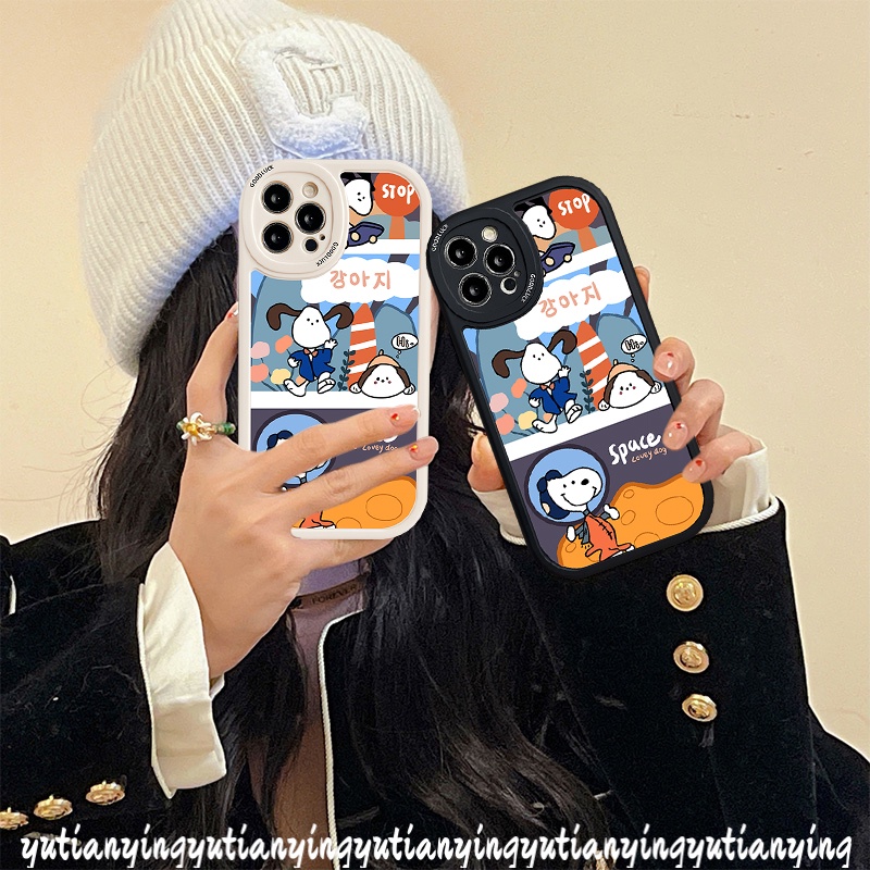 Soft Case Motif Kartun Snoopy Untuk OPPO A55 A15 A57 2022 A16K A12 A96 A95 Reno 8 7 7Z 5F 5 6 4 4F A16 A76 A74 A1K A15s A53 A16A A3s A54 A92 A9 Cover Pelindung Bahan Tpu