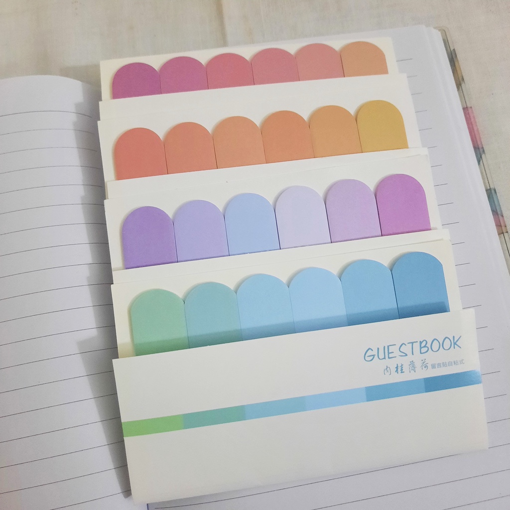 

Memo mini Stick note sticky notes polos 6 baris / Sticky notes dekoratif berwarna