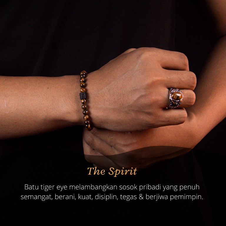 Gelang Tangan Tasbih 33 Butir Pria Wanita Keren Kekinian Batu Tiger Eye ASLI ORIGINAL Alam Kalimantan 6 mm