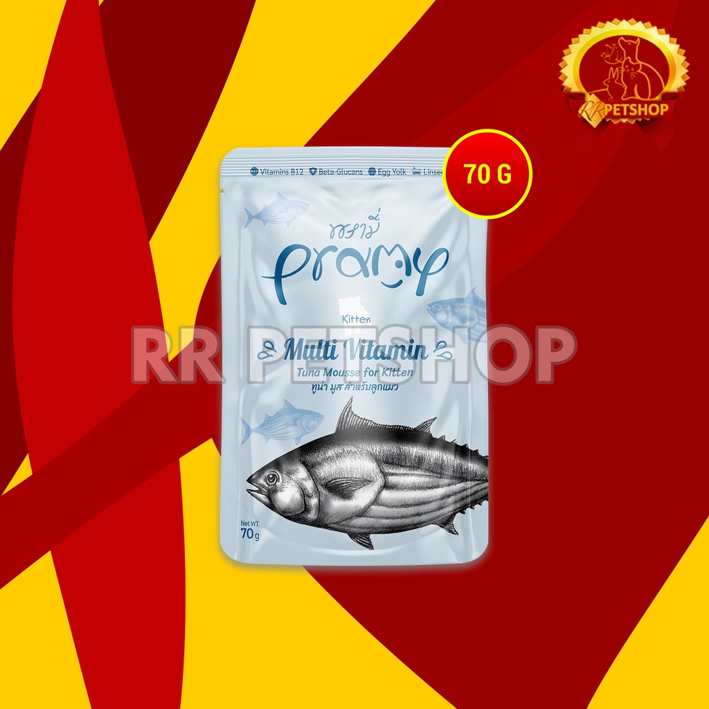 PRAMY POUCH TUNA MOUSSE KITTEN - MULTI VITAMIN 70GR