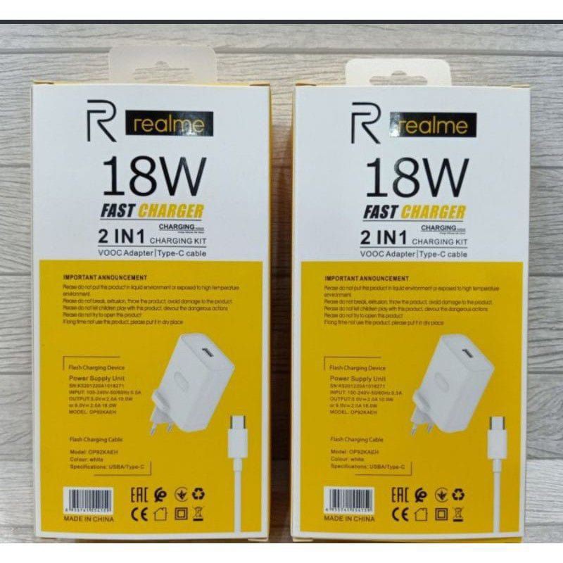 CHARGER REALME 7i/ C17/ REALME X/ XT/ 5 PRO / VOOC TYPE-C 18W