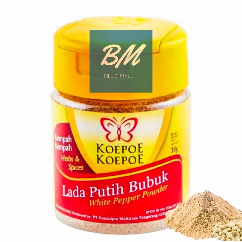 

Koepoe Kupu Lada Putih Bubuk 38 gr Merica Bubuk