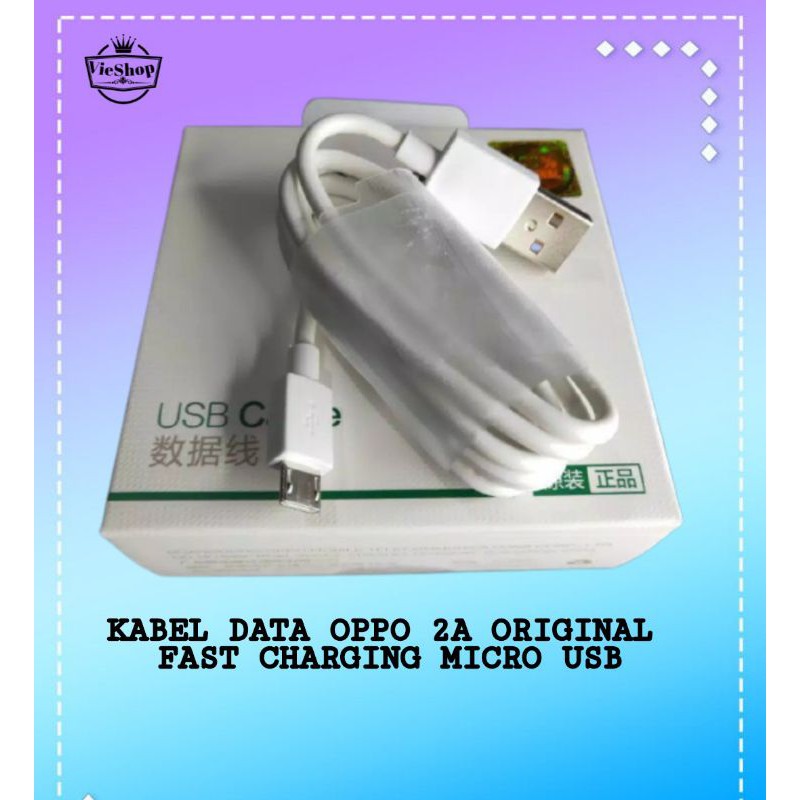 KABEL DATA OPPO FAST CHARGING 2A ORIGINAL 100%