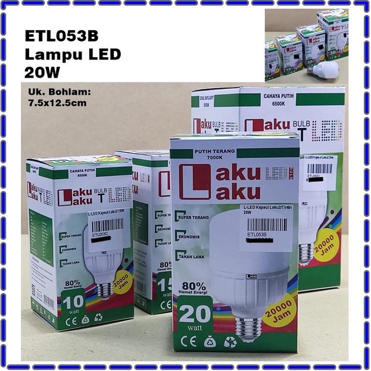 ETL053B Lampu/Bohlam LED 20 Watt