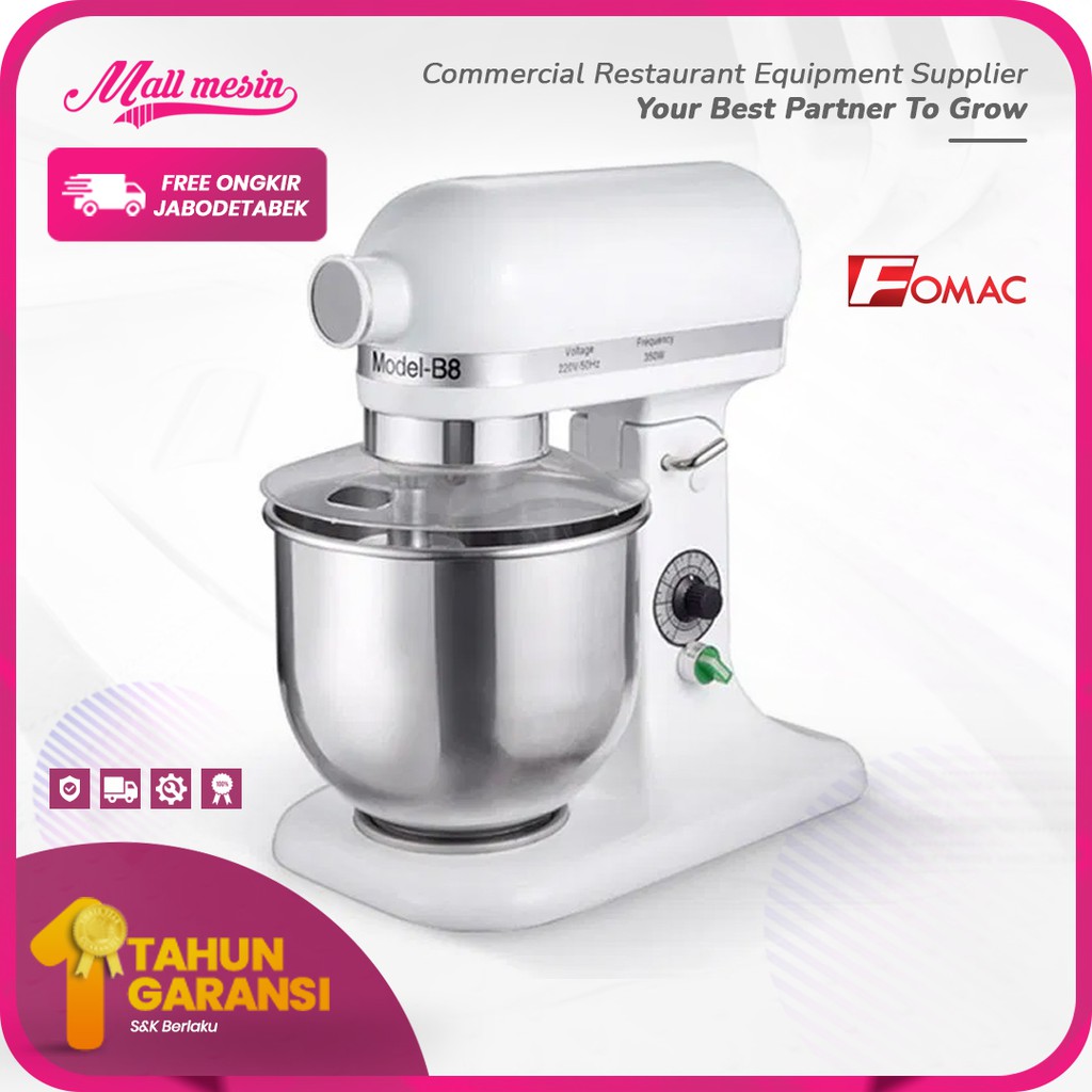 Mixer Roti Kecil FOMAC DMX-B08 / Kapasitas 1 Kg Adonan
