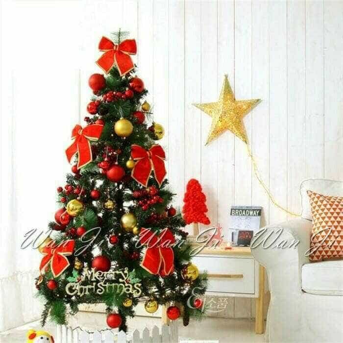 Pohon Natal 1,8 Meter 6 feet TERMURAH jarum polos import | aksesoris christmas