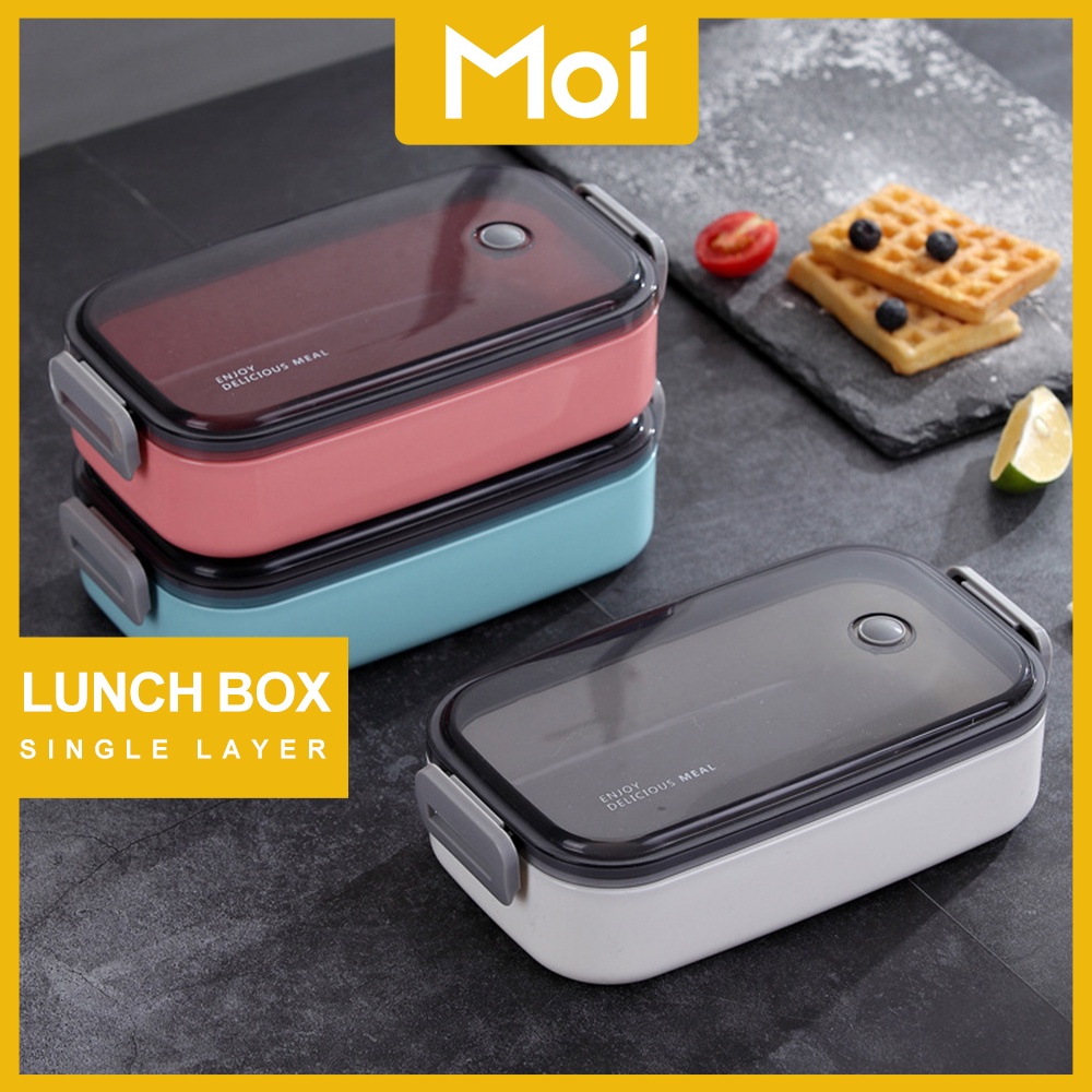 Moi LUNCH BOX Kotak Bekal | Tempat Makan Ukuran 800ML Single Layer