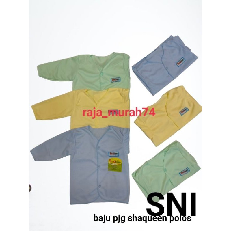 6 pcs baju panjang shaqueen polos SNI