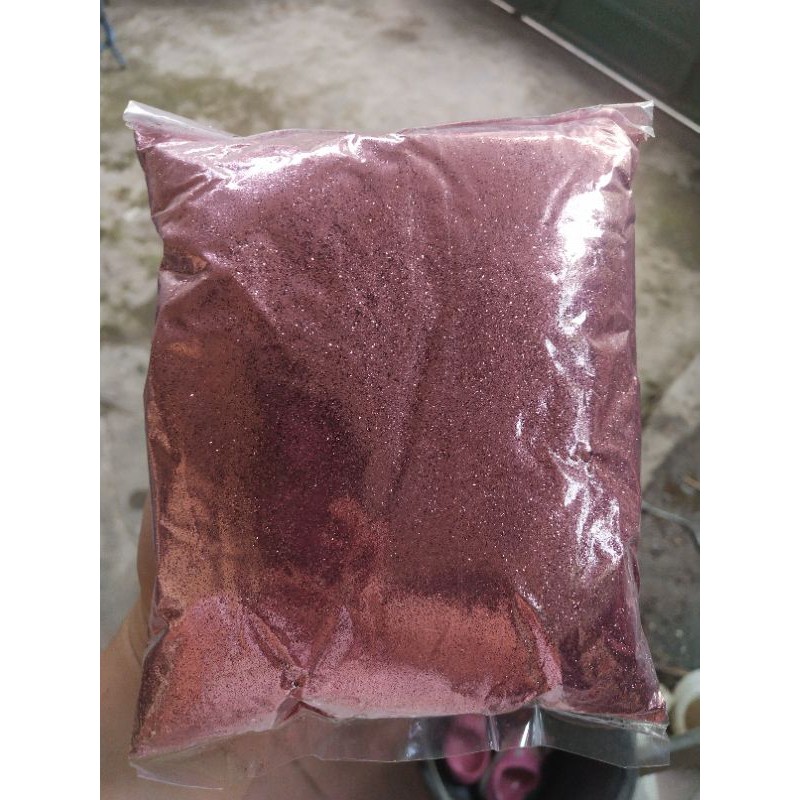 SERBUK GLITTER DUSTY PINK KODE B22 PER 25 GRAM