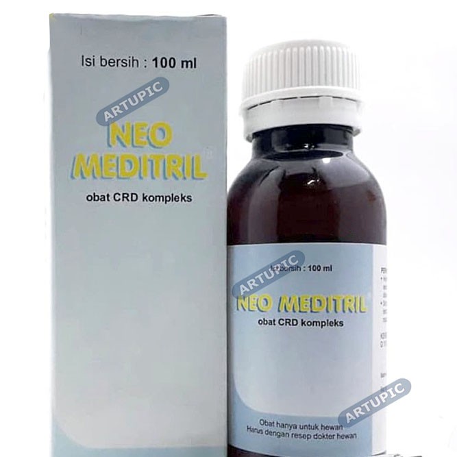 Neo Meditril 100 ml Basmi Bakteri Flu Snot CRD Korisa Ayam Burung Neomeditril Medion Antibiotik Sapi