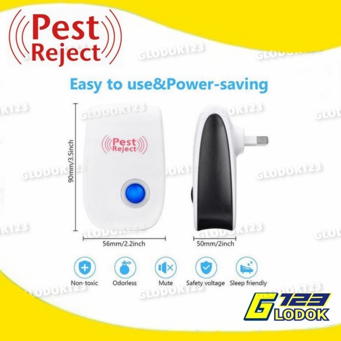 Alat Pengusir Nyamuk, Tikus, Lalat, Kecoak, Serangga PEST REJECT Ultrasonic