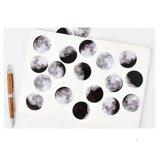 Label Stickers - Moon (45pcs)