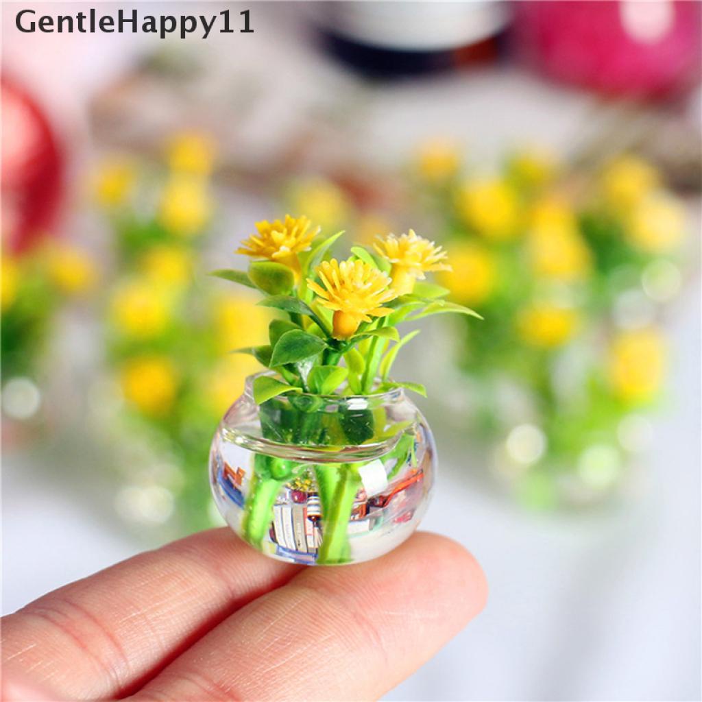 Gentlehappy1:12rumah Boneka Miniatur Pot Hijau Untuk Dekorasi Rumah Simulasi Tanaman Pot